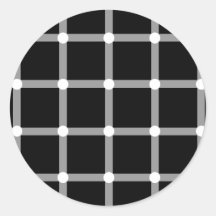Schwarzweiss-optische Täuschung Sticker