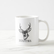 Schwarzweiss-Rotwild Kaffee Haferl