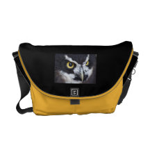 Schwarzweiss-Specacled Eule Kurier Tasche