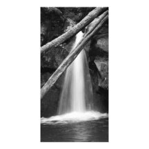Schwarzweiss-Wasserfall Bilderkarten