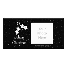 Schwarzweiss-Weihnachten Individuelle Photo Karten