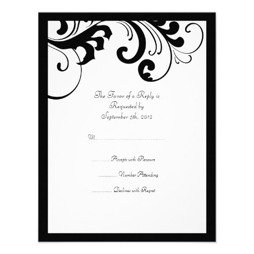 Schwarzweiss-Wirbels-Rahmen-Hochzeit UAWG Individuelle Ankündigung