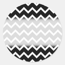 Schwarzweiss-Zickzack-Muster Sticker