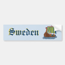 Schwede-Viking-Schiff Auto Sticker