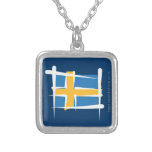 Schweden-Bürsten-Flagge Selbst Gestalteter Schmuck