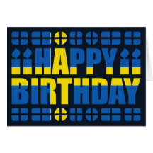 Schweden-Flaggen-Geburtstags-Karte