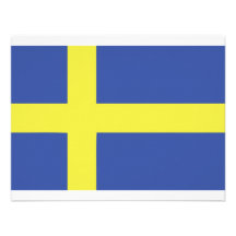 Schweden-Flaggenikone Einladungskarte