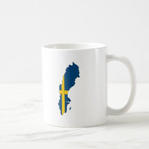 Schweden-Flaggenkarte Kaffeetassen