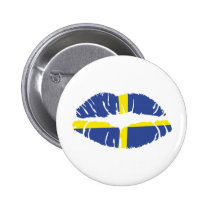 Schweden-Kusslippenstiftflagge buttons