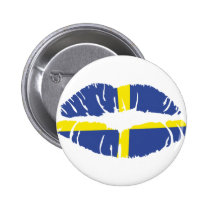 Schweden-Kusslippenstiftflagge buttons