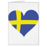 Schweden-Liebeherz - schwedische Flagge Grußkarten