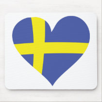 Schweden-Liebeherz - schwedische Flagge mousepads