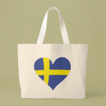 Schweden-Liebeherz - schwedische Flagge taschen