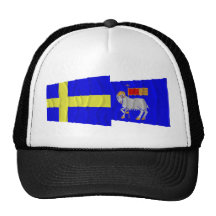 Schweden und Gotlands län wellenartig bewegende Fl Retrokult Cap