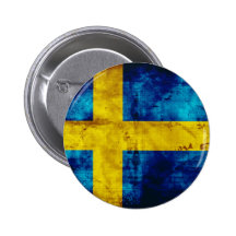 Schwedische Flagge Button