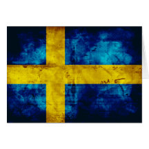 Schwedische Flagge Grußkarten