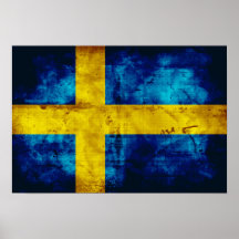 Schwedische Flagge Posterdrucke