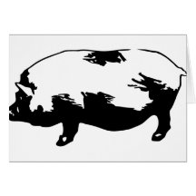 Schwein Grußkarte