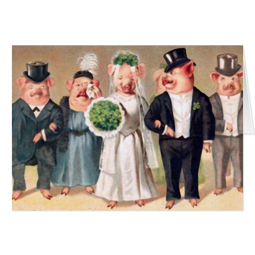 SchweinHochzeit Karten Zazzle