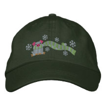 Schwein im Schal Besticktes Baseballcap