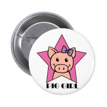 Schwein-Mädchen Buttons