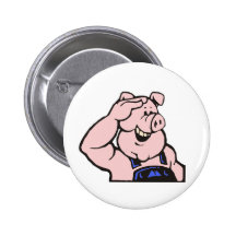 Schwein Sau Handwerker pig hog artisan craftsman Anstecknadelbutton