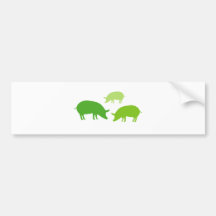 Schweine, die nach Nahrung (Grün, suchen) Autosticker