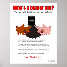 Schweine im Lippenstift-Plakat