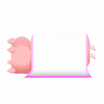Schweine in einer rosa Decke Photostatue