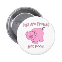 Schweine sind Freunde, nicht Nahrung PETA Buttons