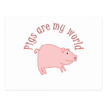 Schweine sind meine Welt Postkarten