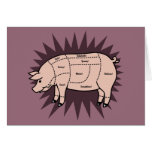 Schweinefleisch-Schnitte Grußkarte