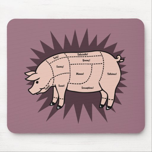 Schweinefleisch-Schnitte Mousepad