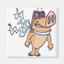 SchweinversuchsCartoon Kühlschrankmagnete