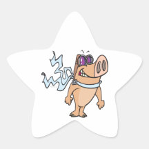 SchweinversuchsCartoon Stickers
