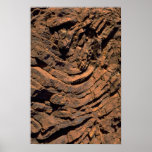 Schwer gefaltete Felsen Posterdruck
