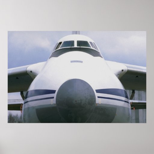 Schwerer Aufzugtransport Antonows AN-124, russisch Plakatdruck