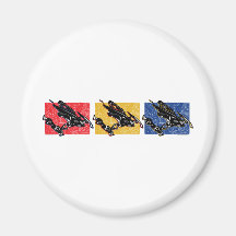 Schwerkraft-SCHLITTEN-IN-DREI-Farbe Magnete