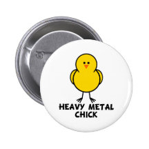 Schwermetallküken Button