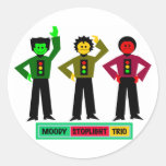 Schwermütige Stoplight-Trio-Charaktere Runde Sticker