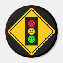 Schwermütiger Stoplight voran Kühlschrankmagnet