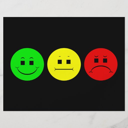 Schwermütiges Stoplight-Trio-linkes Grün Bedruckte Flyer