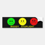 Schwermütiges Stoplight-Trio-linkes Grün mit Titel Auto Aufkleber