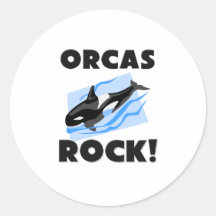 Schwertwal-Felsen Runde Sticker