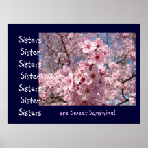 Schwestern sind süßer Sonnenschein! Kunstgeschenke Plakatdrucke