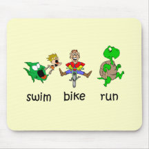 Schwimmen-Fahrrad-Lauf Mousepad