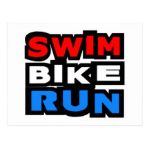 Schwimmen-Fahrrad-Lauf Postkarten