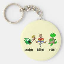 Schwimmen-Fahrrad-Lauf Schlüsselanhänger