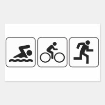 Schwimmen, Fahrrad, Lauf - Triathlon Sticker