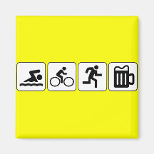 Schwimmen-Fahrrad-Laufgetränk Kühlschrankmagnet